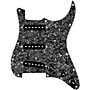 920d Custom Generation Loaded Pickguard For Strat With Black Pickups and Knobs and S7W-MT Wiring Harness Black Pearl