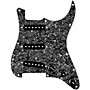 920d Custom Generation Loaded Pickguard For Strat With Black Pickups and Knobs and S7W Wiring Harness Black Pearl