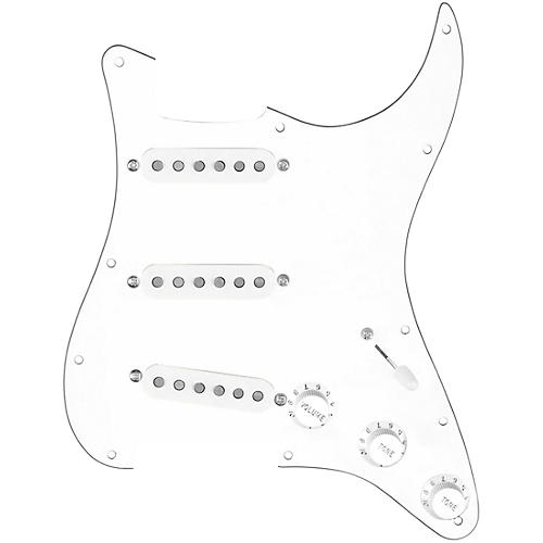920d Custom Generation Loaded Pickguard For Strat With White Pickups and Knobs and S5W Wiring Harness White