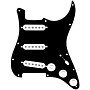 920d Custom Generation Loaded Pickguard For Strat With White Pickups and Knobs and S7W Wiring Harness Black