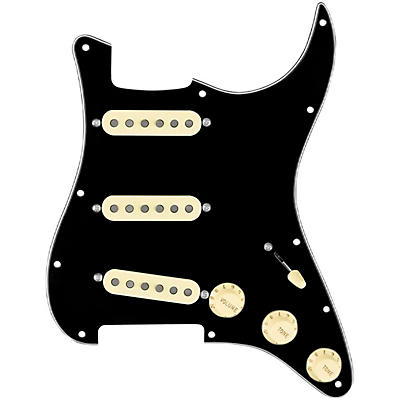 920D Custom Generation Loaded Pickguard for Strat With Aged White Pickups & Knobs, S5W Wiring Harness