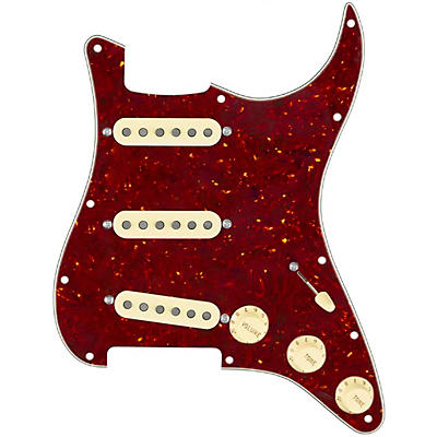 920d Custom Generation Loaded Pickguard for Strat With Aged White Pickups & Knobs, S5W Wiring Harness