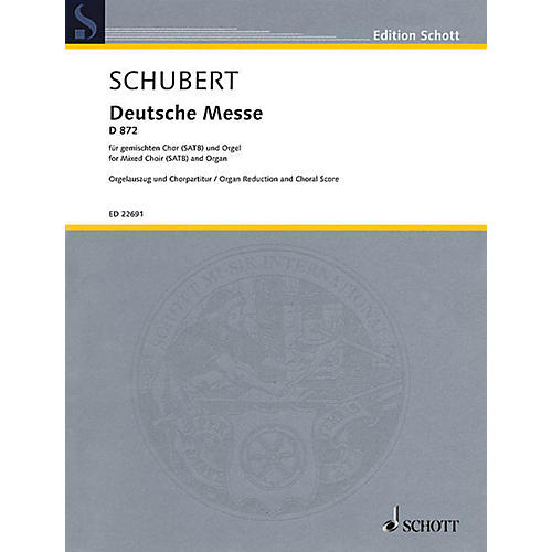Schott German Mass, D 872 (for SATB and Organ) SATB, Organ