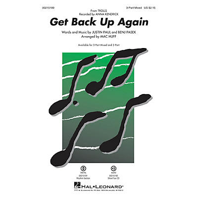 Hal Leonard Get Back Up Again (from Trolls) 3-Part Mixed by Anna Kendrick arranged by Mac Huff