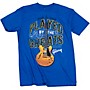 Gibson Gibson Played By The Greats Vintage T-Shirt Large Bright Royal Blue