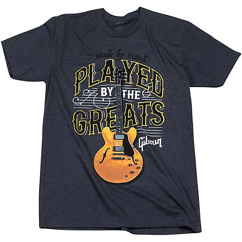 Gibson Gibson Played By The Greats Vintage T-Shirt Medium Charcoal