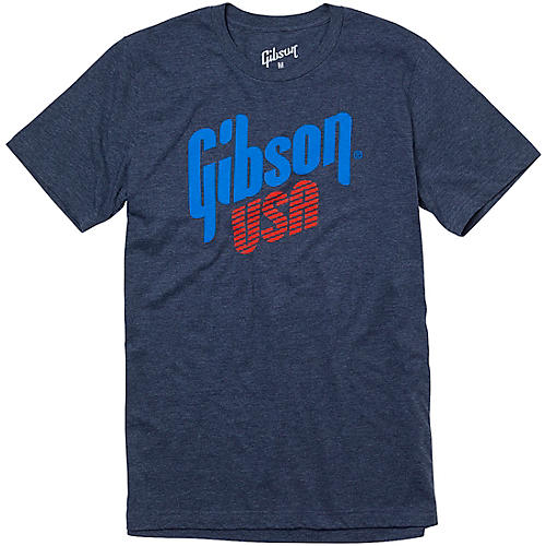 Gibson Gibson USA T-Shirt Medium Blue
