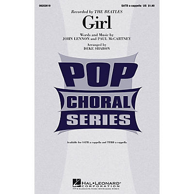 Hal Leonard Girl SATB a cappella by The Beatles arranged by Deke Sharon