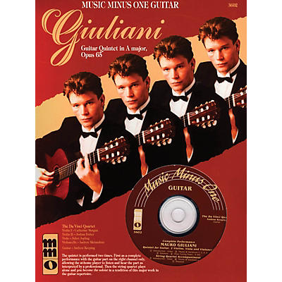 Music Minus One Giuliani - Guitar Quintet in A Major, Op. 65 Music Minus One Series Softcover with CD by Mauro Giuliani