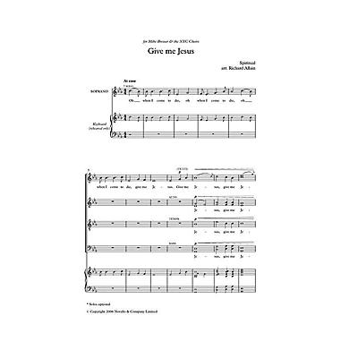 Novello Give Me Jesus - Soprano Solo And SATB (for Soprano and SATB Chorus) SATB Composed by Richard Allain