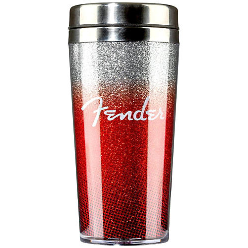 Glitterburst Stainless Travel Mug - Red