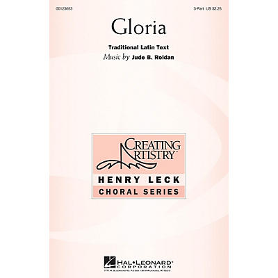 Hal Leonard Gloria 3 Part Treble composed by Jude Roldan