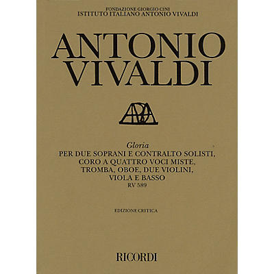 Ricordi Gloria RV589 (Critical Edition Score) Composed by Antonio Vivaldi