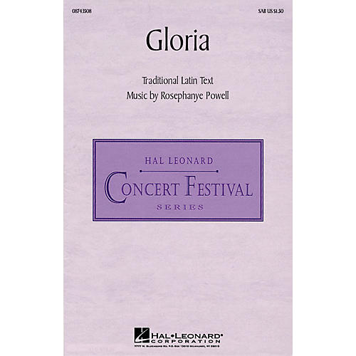 Hal Leonard Gloria SAB composed by Rosephanye Powell