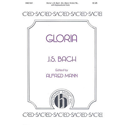 Hinshaw Music Gloria SSATB composed by Johann Sebastian Bach