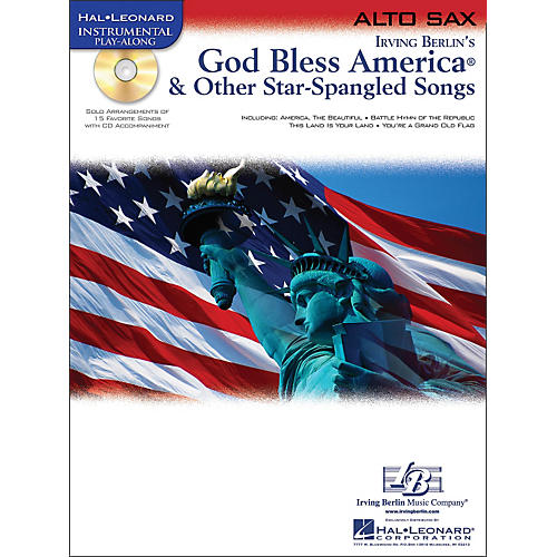 God Bless America & Other Star-Spangled Songs for Alto Sax instrumental Play-Along Book/CD