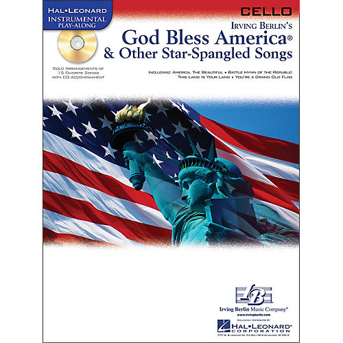 God Bless America & Other Star Spangled Songs for Cello instrumental Play-Along Book/CD