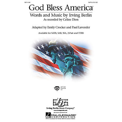 Hal Leonard God Bless America SAB by Celine Dion Arranged by Paul Lavender