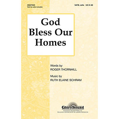 Shawnee Press God Bless Our Homes SATB composed by Ruth Elaine Schram