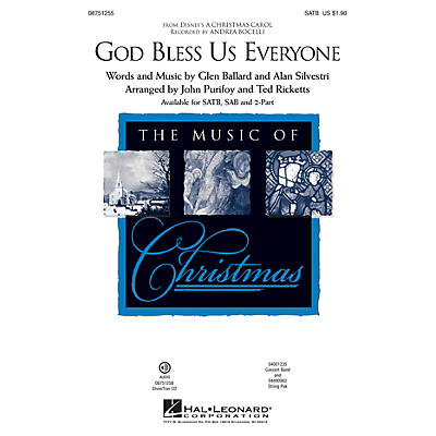 Hal Leonard God Bless Us Everyone (from Disney's A Christmas Carol) SAB by Andrea Bocelli Arranged by Ted Ricketts