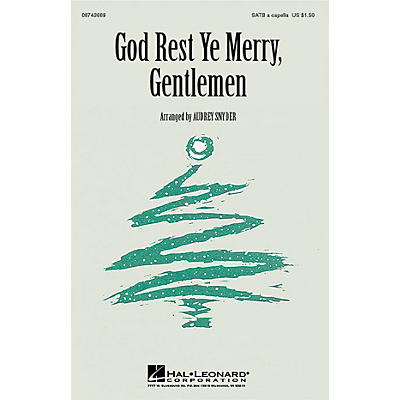 Hal Leonard God Rest Ye Merry, Gentlemen SATB a cappella arranged by Audrey Snyder