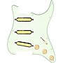920d Custom Gold Foil Loaded Pickguard For Strat With Aged White Pickups and Knobs and S5W Wiring Harness Mint Green