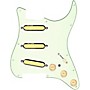 920d Custom Gold Foil Loaded Pickguard For Strat With Aged White Pickups and Knobs and S7W-MT Wiring Harness Mint Green