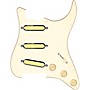 920d Custom Gold Foil Loaded Pickguard For Strat With Aged White Pickups and Knobs and S7W Wiring Harness Aged White
