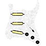 920d Custom Gold Foil Loaded Pickguard For Strat With Black Pickups and Knobs and S5W-BL-V Wiring Harness White Pearl