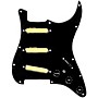 920d Custom Gold Foil Loaded Pickguard For Strat With Black Pickups and Knobs and S7W-MT Wiring Harness Black