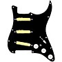 920d Custom Gold Foil Loaded Pickguard For Strat With White Pickups and Knobs and S7W-MT Wiring Harness Black