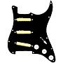 920d Custom Gold Foil Loaded Pickguard For Strat With White Pickups and Knobs and S7W Wiring Harness Black