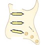 920D Custom Gold Foil Loaded Pickguard for Strat With Aged White Pickups & Knobs, S7W Wiring Harness Aged White