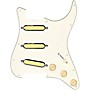 920D Custom Gold Foil Loaded Pickguard for Strat With Aged White Pickups & Knobs, S7W Wiring Harness Parchment