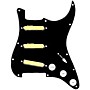 920d Custom Gold Foil Loaded Pickguard for Strat With White Pickups & Knobs, S7W Wiring Harness Black