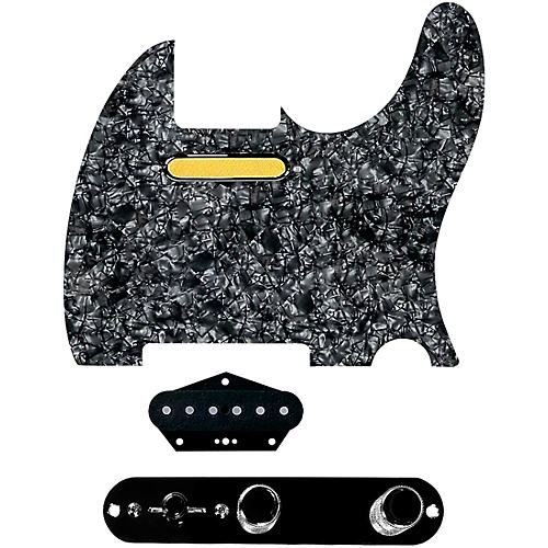 920d Custom Gold Foil Loaded Pickguard for Tele With T3W-B Control Plate Black Pearl