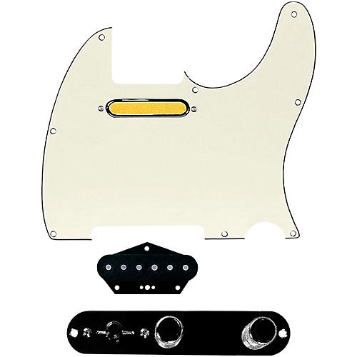 920d Custom Gold Foil Loaded Pickguard for Tele With T3W-B Control Plate Parchment