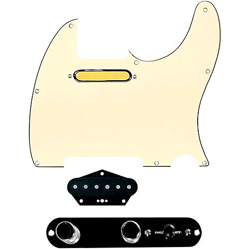 920d Custom Gold Foil Loaded Pickguard for Tele With T3W-REV-B Control Plate Aged White