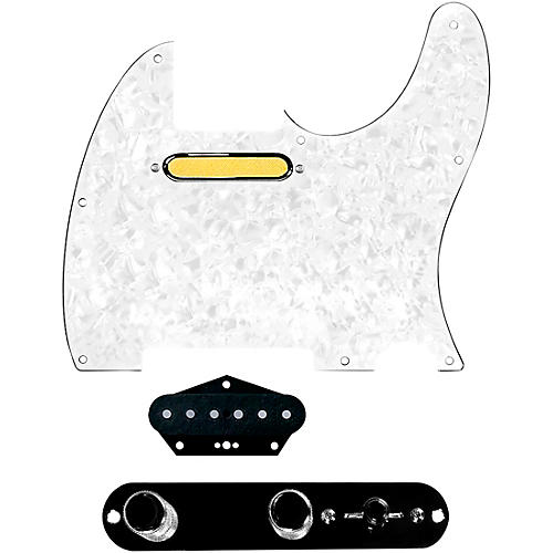 920d Custom Gold Foil Loaded Pickguard for Tele With T3W-REV-B Control Plate White Pearl