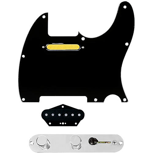 920d Custom Gold Foil Loaded Pickguard for Tele With T3W-REV-C Control Plate Black