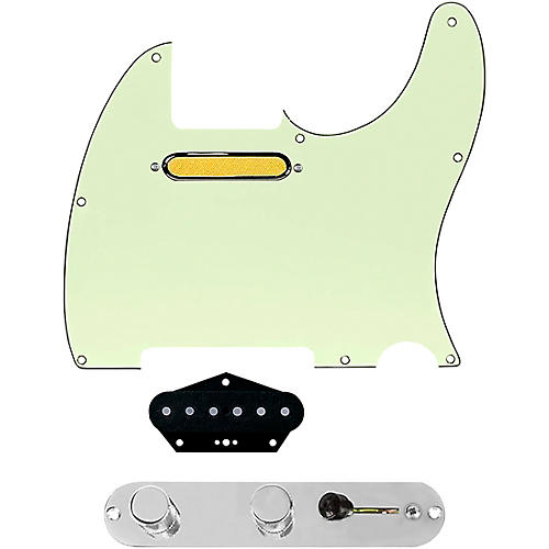 920d Custom Gold Foil Loaded Pickguard for Tele With T3W-REV-C Control Plate Mint Green