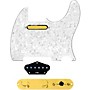 920d Custom Gold Foil Loaded Pickguard for Tele With T3W-REV-G Control Plate White Pearl