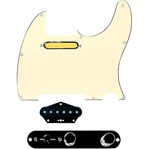 920d Custom Gold Foil Loaded Pickguard for Tele With T4W-B Control Plate Aged White
