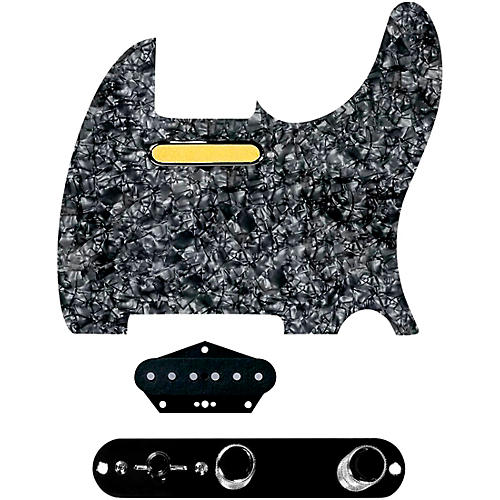 920d Custom Gold Foil Loaded Pickguard for Tele With T4W-B Control Plate Black Pearl
