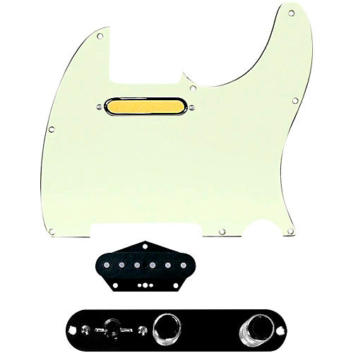 920d Custom Gold Foil Loaded Pickguard for Tele With T4W-B Control Plate Mint Green