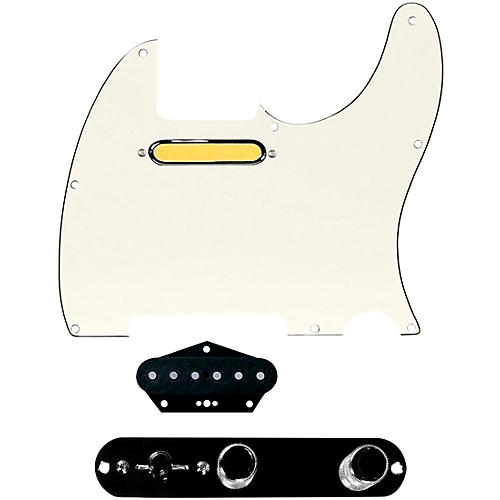 920d Custom Gold Foil Loaded Pickguard for Tele With T4W-B Control Plate Parchment
