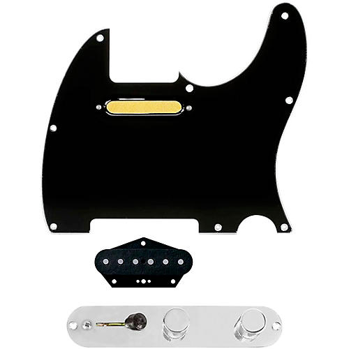 920d Custom Gold Foil Loaded Pickguard for Tele With T4W-C Control Plate Black