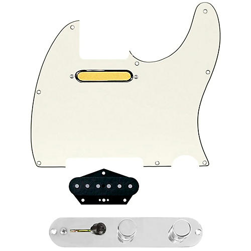 920d Custom Gold Foil Loaded Pickguard for Tele With T4W-C Control Plate Parchment