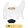 920d Custom Gold Foil Loaded Pickguard for Tele With T4W-G Control Plate White Pearl
