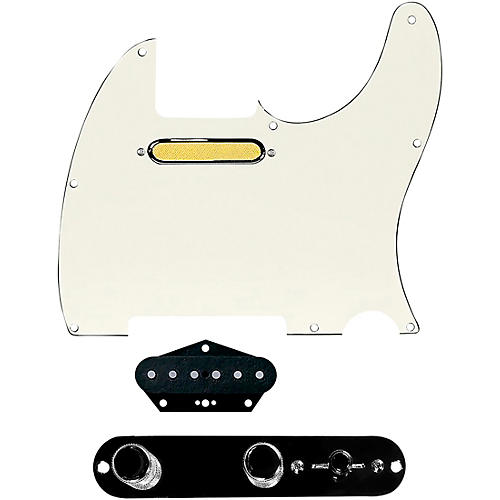 920d Custom Gold Foil Loaded Pickguard for Tele With T4W-REV-B Control Plate Parchment